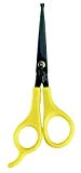 ConairPRO Dog & Cat Rounded Tip Grooming Shears, 5 Inches, 5' Round Tip Shears, Yellow Handle