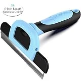 MIU COLOR Pet Deshedding Brush, Professional Grooming Tool, Effectively Reduces Shedding by Up to 95% for Short Hair and Long Hair Dogs Cats(Blue)